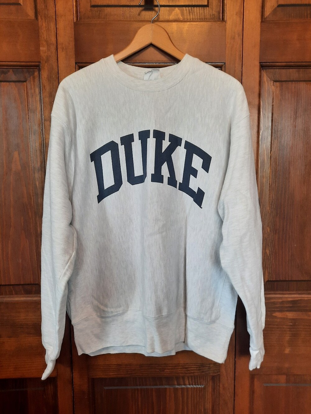Champion Reverse Weave Duke University Gray Unisex Crewneck Sweatshirt Size L